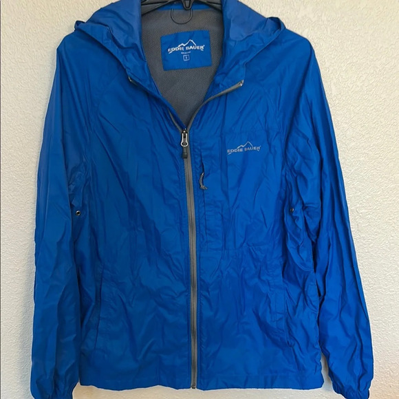 Blue Hooded Windbreaker Jacket - Picture 4 of 9